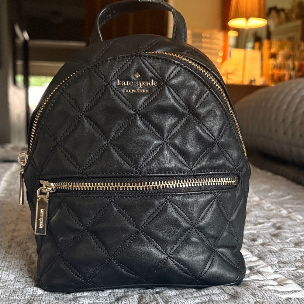 Kate Spade Quilted Black Backpack
